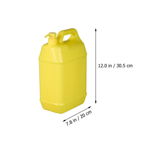 2Pcs Yellow Press Type Liquid Bottles with Spring Pump Large Opening 1