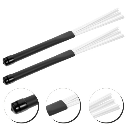 Unbranded  Quiet Drum Sticks Nylon Brush Universal Comfortable 2