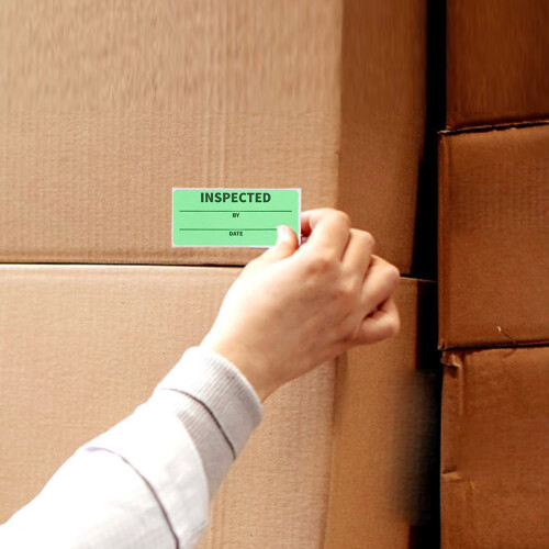 1 Roll Inventory Inspected By Labels Adhesive Handling Sticker 2