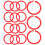 100Pcs Red Flexible Plastic Binder Rings for Scrapbook and Planner DIY 1
