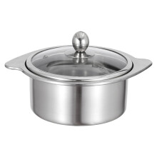 Geteilter Hot Pot Aus Silberfarbenem 1 Stk 6,3 Zoll