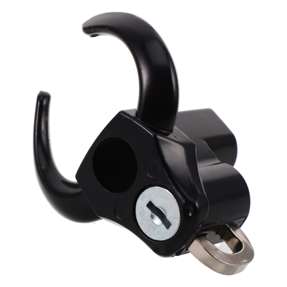 1Set Heavy Duty Motorcycle Handlebar Hook Lock For Bike Scooter Black 3072457427683