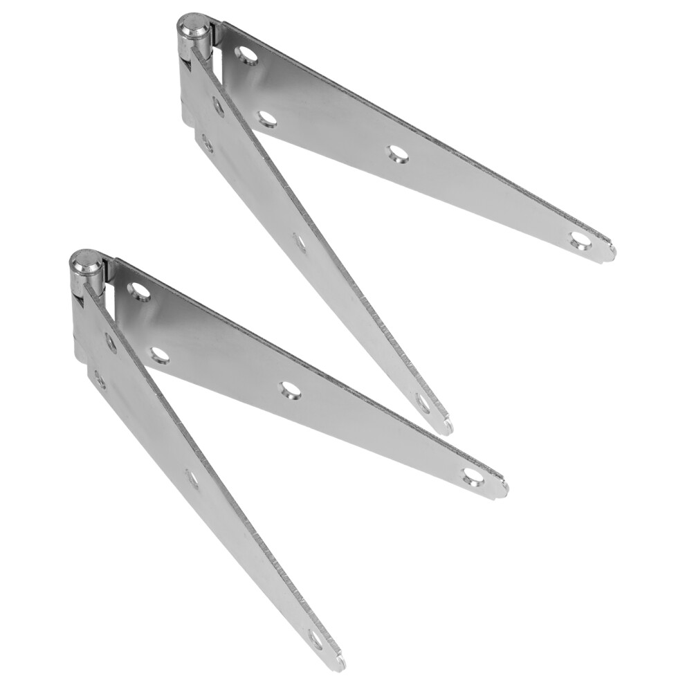 2Pcs Decorative Heavy Duty Strap Gate Hinges Silver Iron 3072601188194