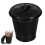 1Pc Small Black Iron Desktop Waste Bin with Lid Creative Trash Can 1
