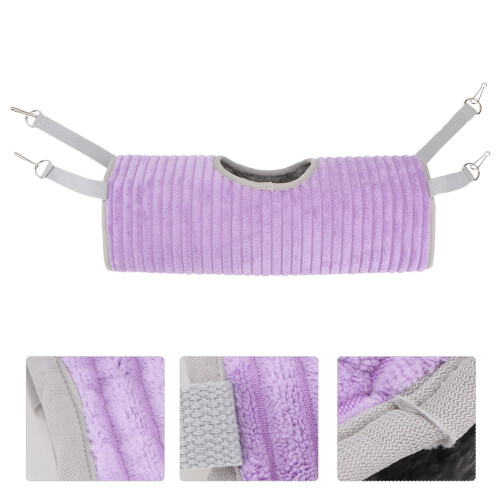 1Pc Soft Fleece Pet Sleeping Pouch Hanging Bed for Hamsters Squirrels 1