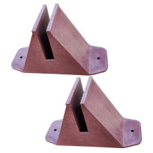 2Pcs Brown Plastic Fence Base Durable Garden Fence Support Holder