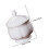 1Pc White Ceramic Sugar Canister Multipurpose Kitchen Storage Jar 2