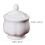 1Pc White Ceramic Sugar Canister Multipurpose Kitchen Storage Jar 3