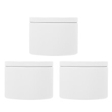 3Pcs White Candle Tinplate Jars for DIY Aromatherapy and Home Use