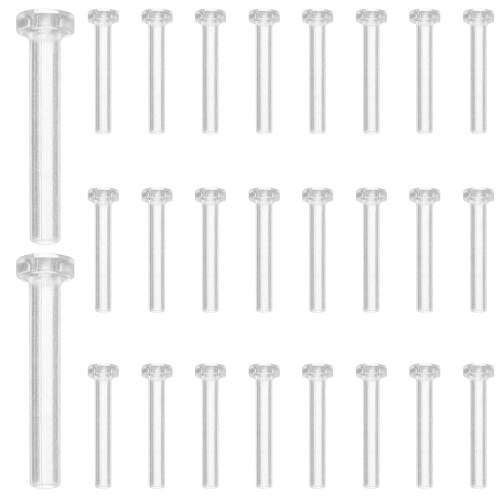 50Pcs Clear Plastic Earring Backs for Studs DIY Use Transparent Secure