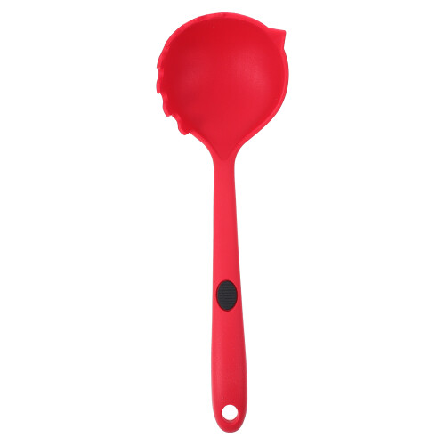 Red Silicone Noodle Ladle Durable Kitchenware for Cooking Use