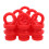 6Pcs Red Rubber Post Caps Multipurpose Fence and Guardrail Protection 6