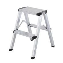 Folding Step Stool 2 Step Lightweight Aluminum Ladder with AntiSlip Design for Home Kitchen