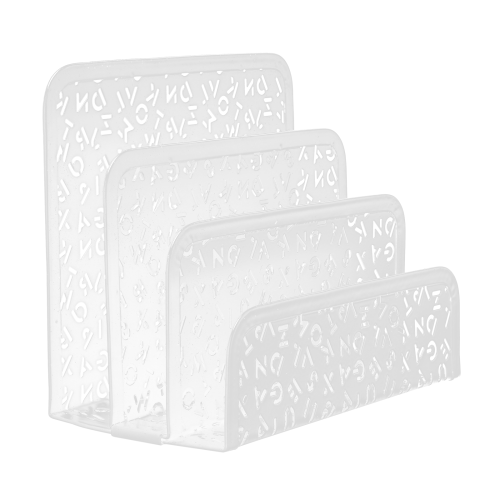 1Pc White Iron Desktop File Organizer Letter Holder Mail Storage Rack 2