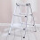 Folding Step Stool 2 Step Lightweight Aluminum Ladder with AntiSlip Design for Home Kitchen 4