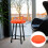 Siège Plastique Rond Orange Pour Durable Stable 3