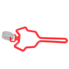 Red Handsfree Dog Waste Bag Carrier ABS Poop Bag Holder