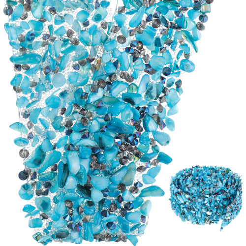 1Rouleau Galon Cristal Bleu Polyvalent Pour Couture Décoration