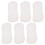 6Pièces Doublures Coton Pour Bébé Blanc Anti-Fuites Réutilisables 8