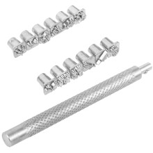 1Set Durable Silver Leather Stamp Tools Metal Craft Kit for DIY Use