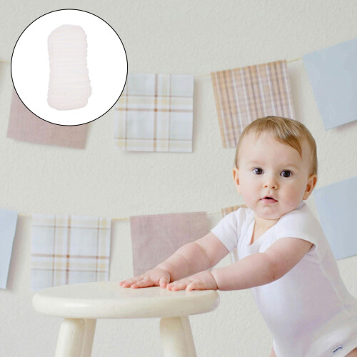 6Pièces Doublures Coton Pour Bébé Blanc Anti-Fuites Réutilisables 2