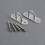 2Pcs Silver Stainless Steel U Shaped Ceiling Mount Hooks Durable 4
