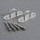2Pcs Silver Stainless Steel U Shaped Ceiling Mount Hooks Durable 3