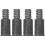 4Pcs Multipurpose Aluminum Mop Handle End Tips Silver Replacement Kit 5
