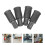 4Pcs Multipurpose Aluminum Mop Handle End Tips Silver Replacement Kit 6