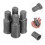 4Pcs Multipurpose Aluminum Mop Handle End Tips Silver Replacement Kit 7