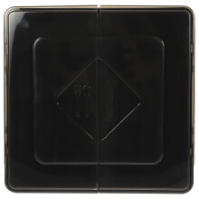 Black Silverware Drawer Organizer with Lid Durable PP Material