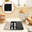 Black Silverware Drawer Organizer with Lid Durable PP Material 6