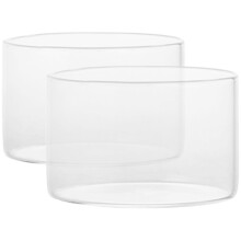 2Pcs Clear Glass Dessert Cups Small Bowls for Serving Pudding Jelly
