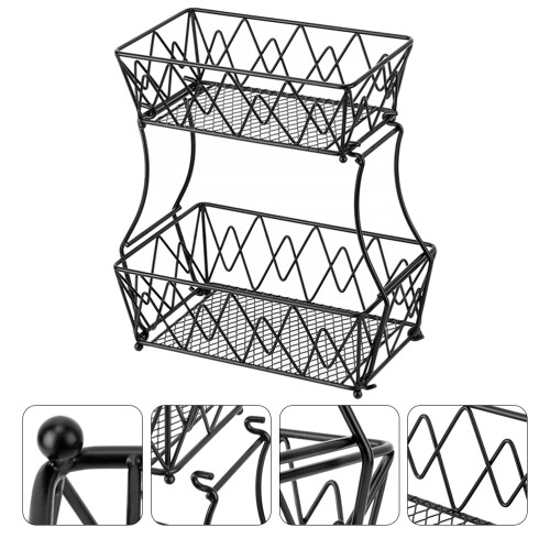 Metal Fruit Stand Fruit Holder Iron Glossy Finish 1pack 2
