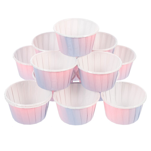50Pcs Small DIY Cupcake Cups Assorted Color Paper Baking Decors