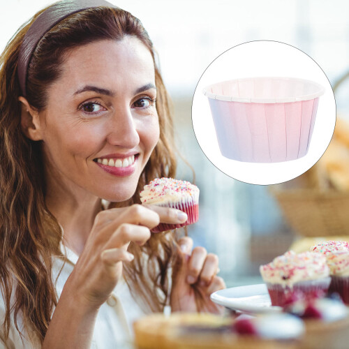50Pcs Small DIY Cupcake Cups Assorted Color Paper Baking Decors 1
