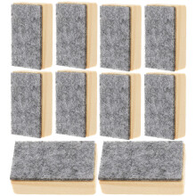 10pcs Wooden Chalkboard Erasers Small Portable Felt Black Board Wipers Sturdy Classroom Supplies For Boys And Girls And Teachers