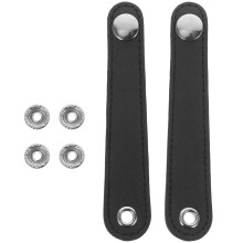 Universal Accordion Buckle Belt Black Durable Faux 2pcs