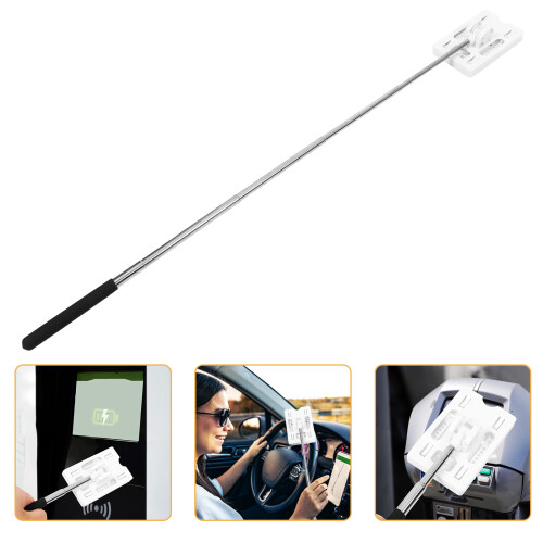 White Plastic Car Toll Pass Card Holder for Parking Access