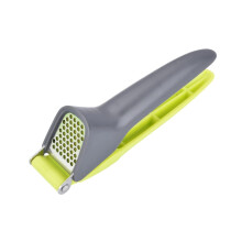 Garlic Press with Comfortable NonSlip Handle, Crushes Unpeeled Cloves, Dishwasher Safe