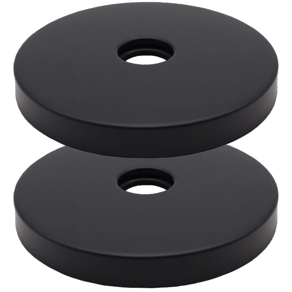 2Pcs Black 304 Stainless Steel Plumbing Cover Plates For Wall Flange 3062675890307