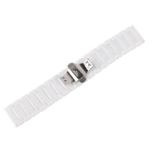 White Ceramic Watchband Durable Smooth Glossy Strap for Watches