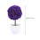 Artificial Purple Bonsai Plastic Flower Ball Decor 2