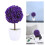 Artificial Purple Bonsai Plastic Flower Ball Decor 6