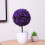 Artificial Purple Bonsai Plastic Flower Ball Decor 4