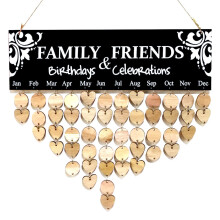 Diy Holz Familie Freunde Geburtstagskalender Hängende Wohnzimmerdekoration
