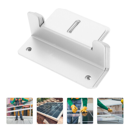 4Pcs Durable Silver Solar Panel Brackets for Roof Mounting and Rv Use 2