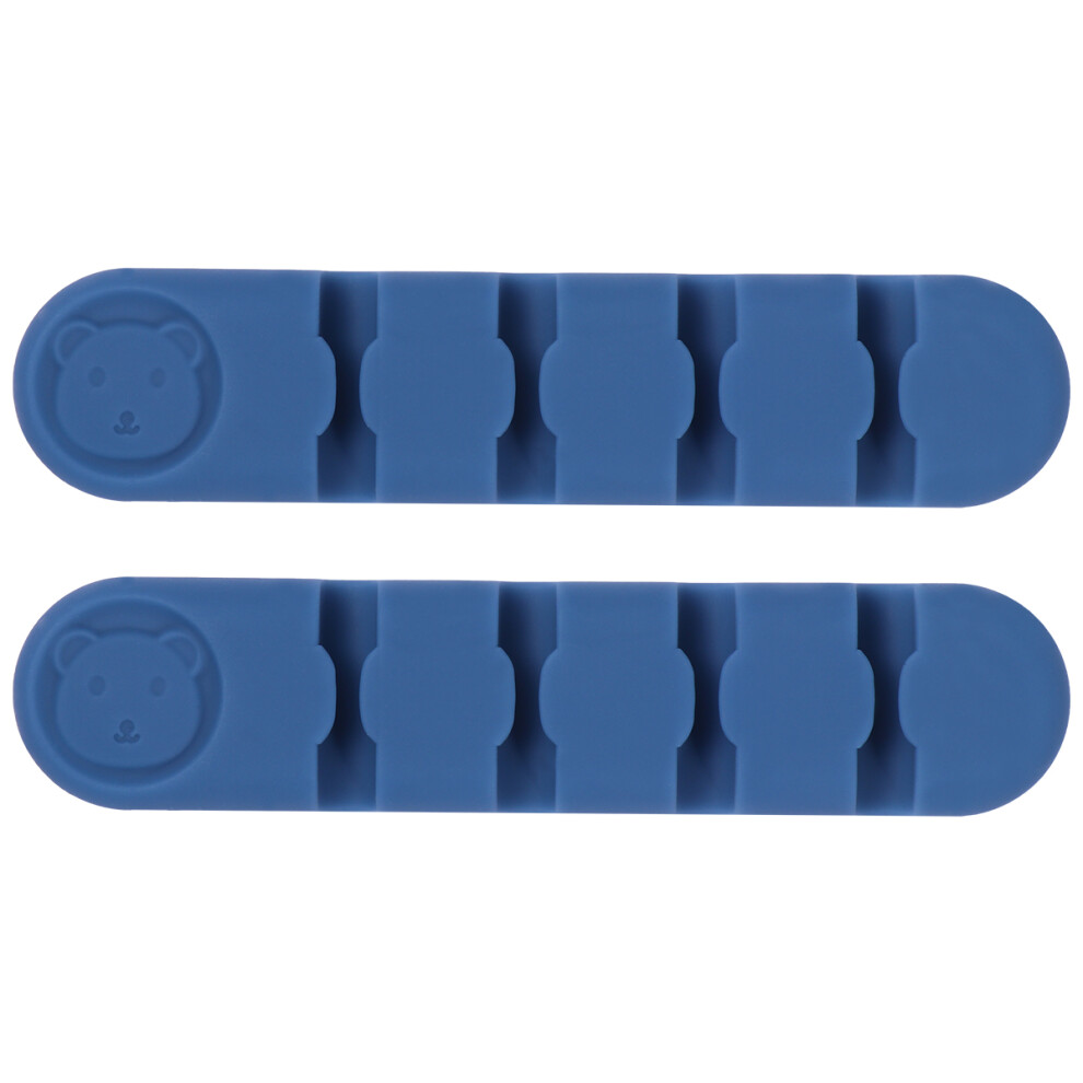 4Pcs Blue Cord Organizer Clips For Cable Management On Desk And Office 013798205694