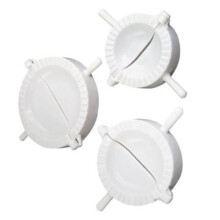 3Pcs White Plastic Dumpling Maker Set Hinged Dough Press Mold