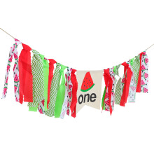 Multi Colorful Watermelon Birthday Party Banner Cloth Decor